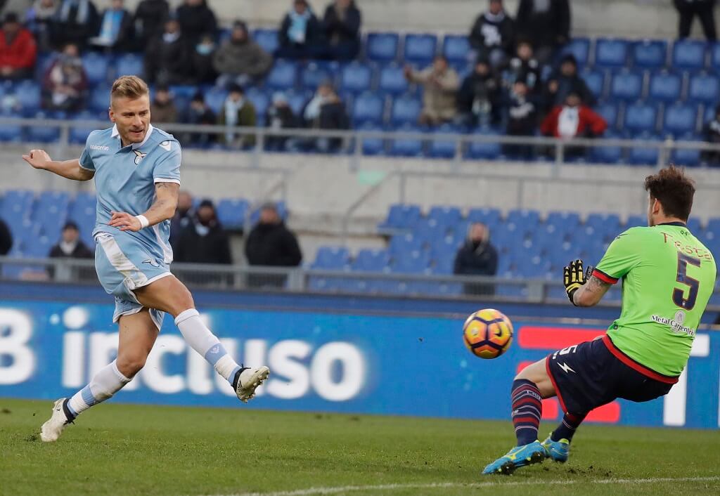 Ciro Immobile surprises football betting fans after shooting a late winning goal for Lazio against Crotone in Serie A