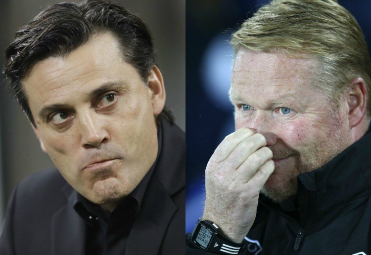Betting websites add Montella and Koeman in ‘the next manager to be sacked’ list