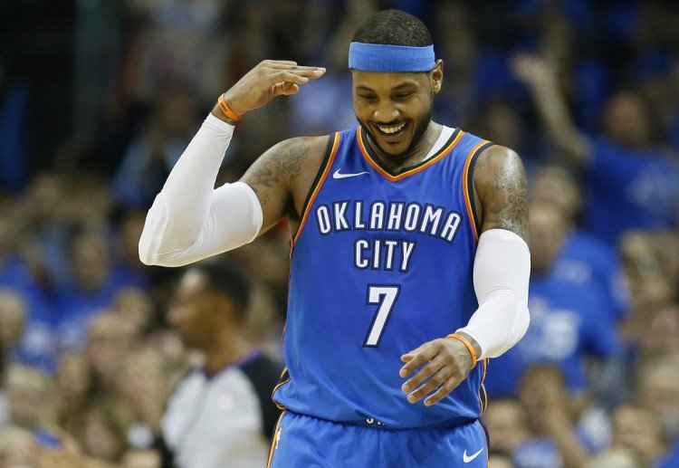 Bet online on OKC as Celtics will be having a hard time in stopping Carmelo Anthony from scoring