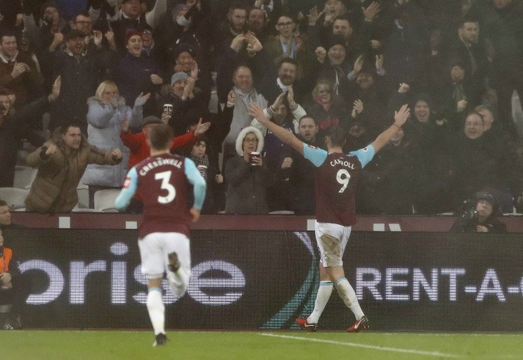 Andy Carroll saves West Ham after he scored two to give his side a 2-1 live betting win at London Stadium