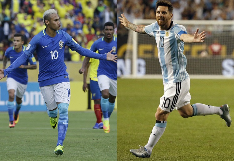Lionel Messi dan Neymar menjadi andalan Argentina dan Brasil untuk bisa tampil di final Piala Dunia 2018 