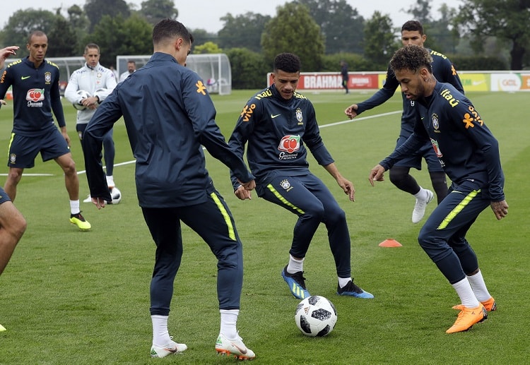 World Cup-bound Brazil trained before their match against Croatia