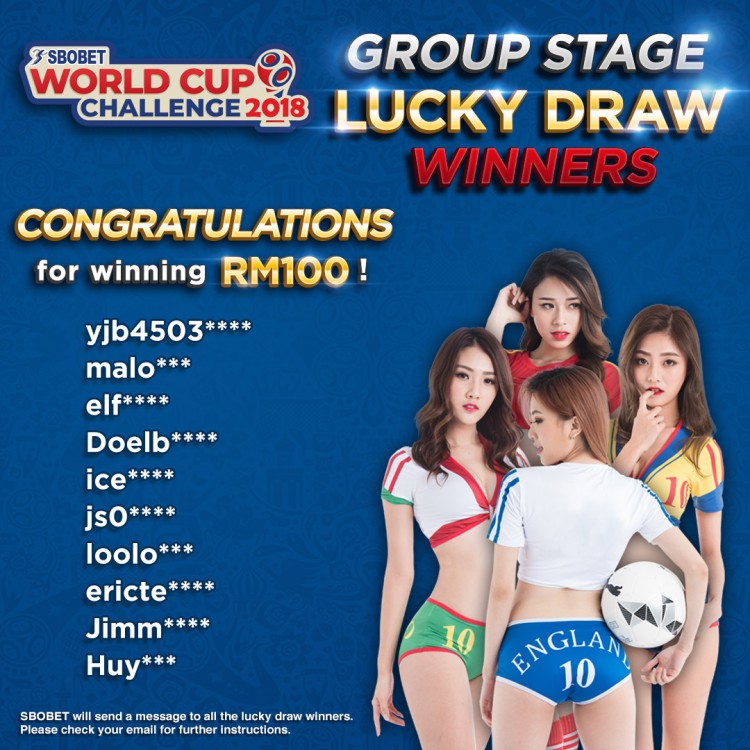 World Cup Challenge Lucky Draw Winners