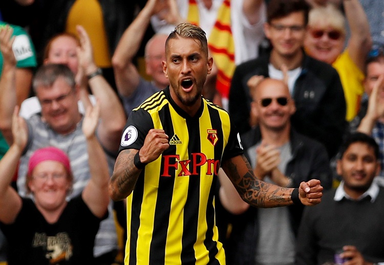 Roberto Pereyra scored Watford's second goal during their Premier League match against Crystal Palace