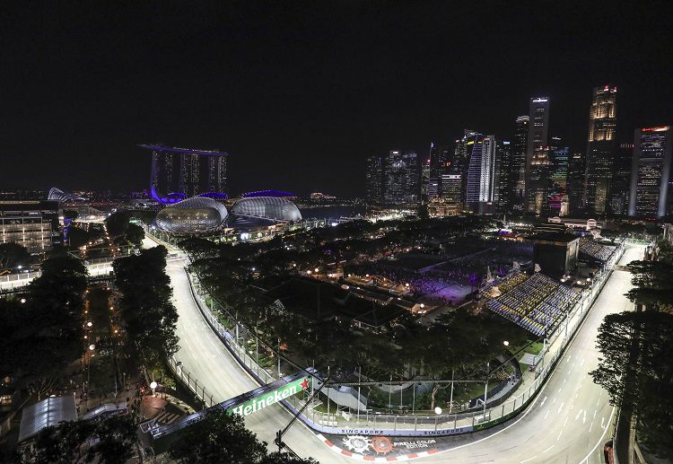 Formula 1 racers will drive ahead under the night with only artificial lights in Singapore Grand Prix