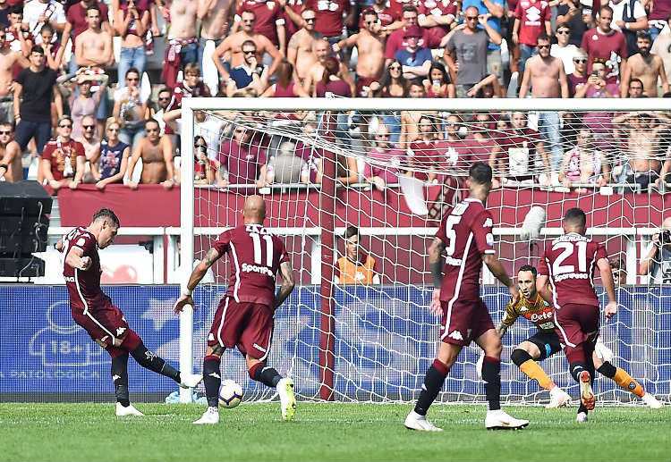 Serie A: Andrea Belotti scored an equaliser for Torino against Napoli with a penalty