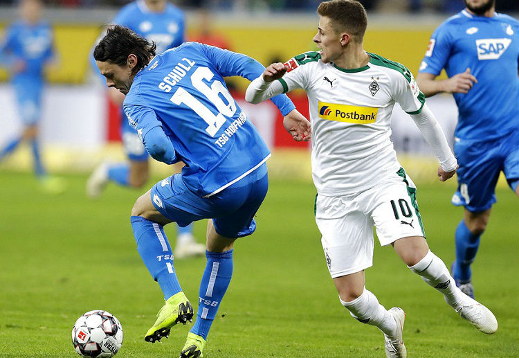 Thorgan Hazard starred despite Borrusia Monchengladbach's draw at Hoffenheim in Bundesliga