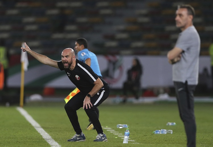 Qatar boss Felix Sanchez prepares as his side battles with UAE in the upcoming AFC Asian Cup semi-final match