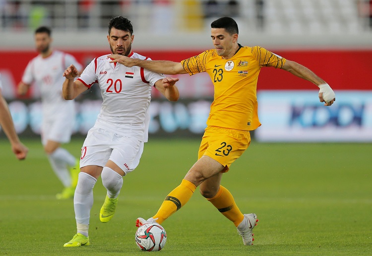 Australia midfielder Tom Rogic on the field for AFC Asian Cup