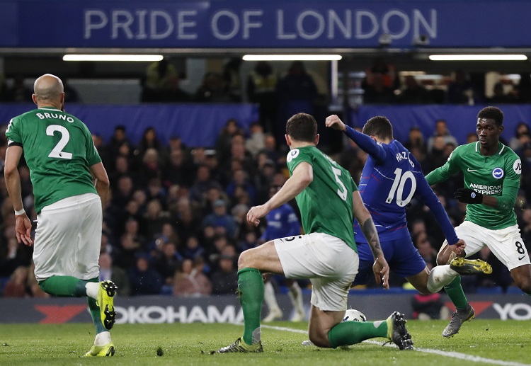 Premier League: Phút 60, tiền vệ người Bỉ Hazard đã nâng tỉ số lên 2-0 cho The Blues.