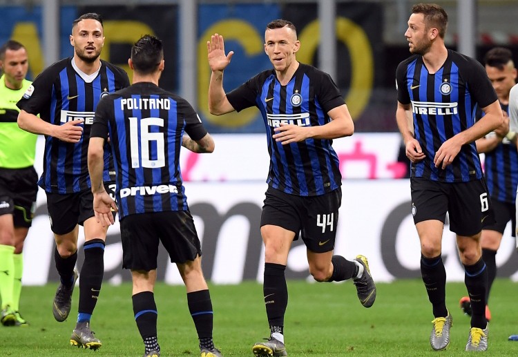 Ivan Perisic prevents Inter Milan from being beaten by hitting a goal during their Serie A match against Roma