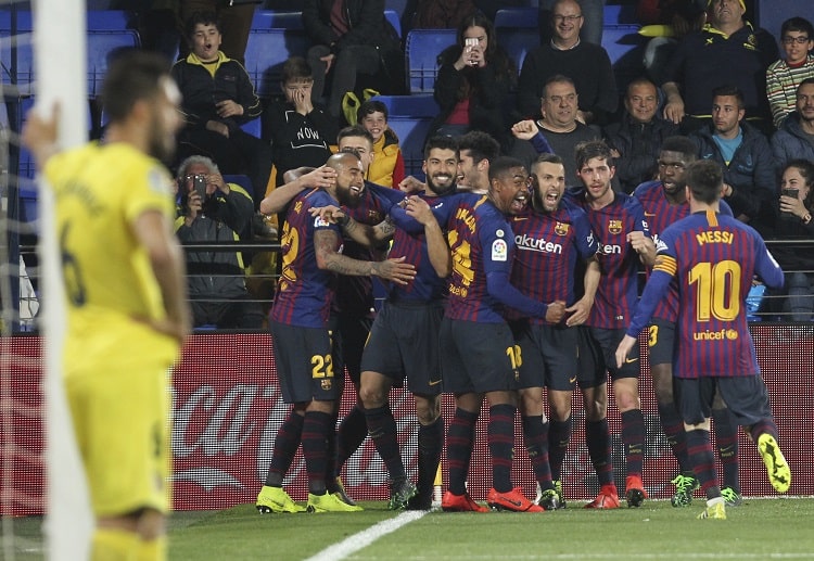 Luis Suarez drills Barcelona's fourth goal to secure a late comeback in their recent La Liga match