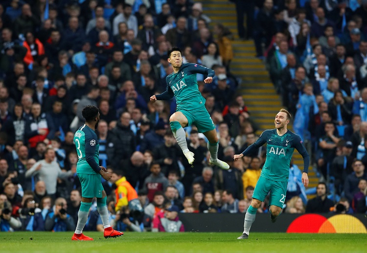 Forward Son Heung-min scores vital early goals for Tottenham against Manchester City for Champions League Quarter Final Second Leg