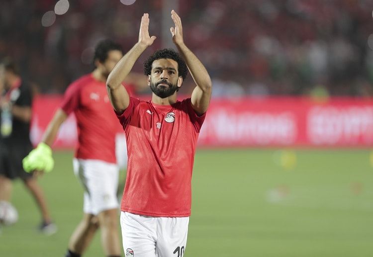 Mohamed Salah scores his first goal of the Africa Cup of Nations as Egypt secure a place in the last 16