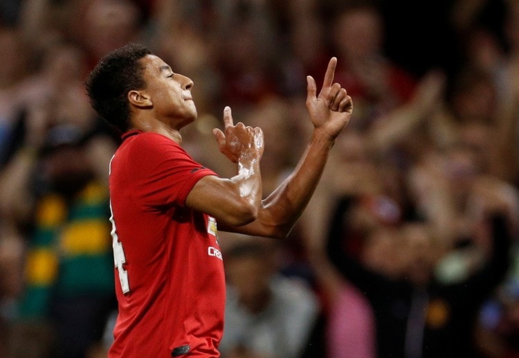 Manchester United's Jesse Lingard hits an equaliser to block AC Milan from winning in the International Champions Cup