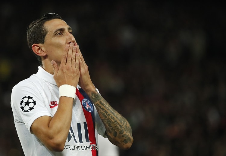 Angel Di Maria scored a brace during the Champions League match between Paris Saint-Germain and Real Madrid