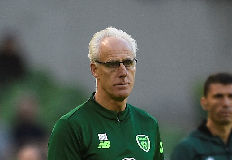 Ireland manager Mick McCarthy keeps an eye on training ahead of their Euro 2020 showdown with Switzerland