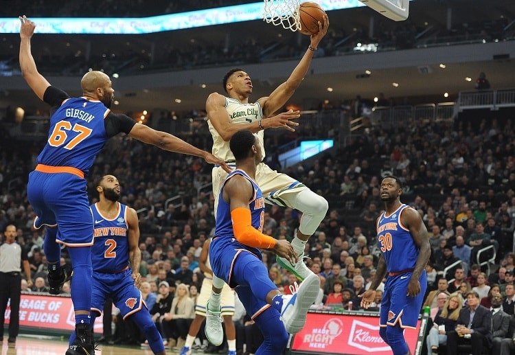 Giannis Antetokounmpo spearheads the Milwaukee Bucks in claiming a 132-88 NBA win over the Knicks