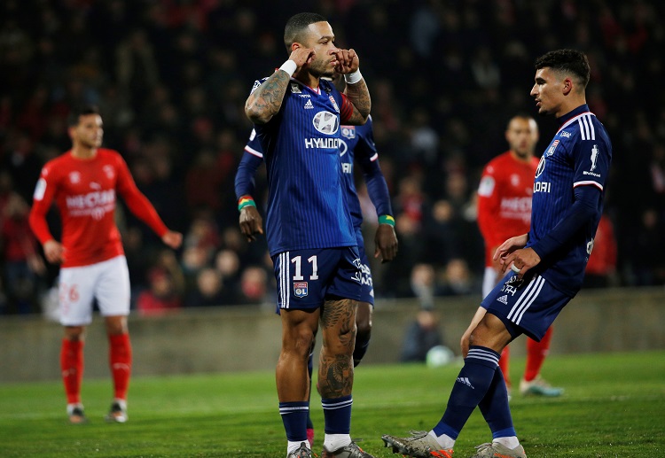 Memphis Depay scored twice for Lyon in Ligue 1 ahead of their crunch Champions League contest with Leipzig