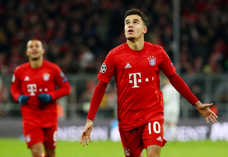 Philippe Coutinho takes Bayern's lead further after scoring their third goal against Spurs in Champions League