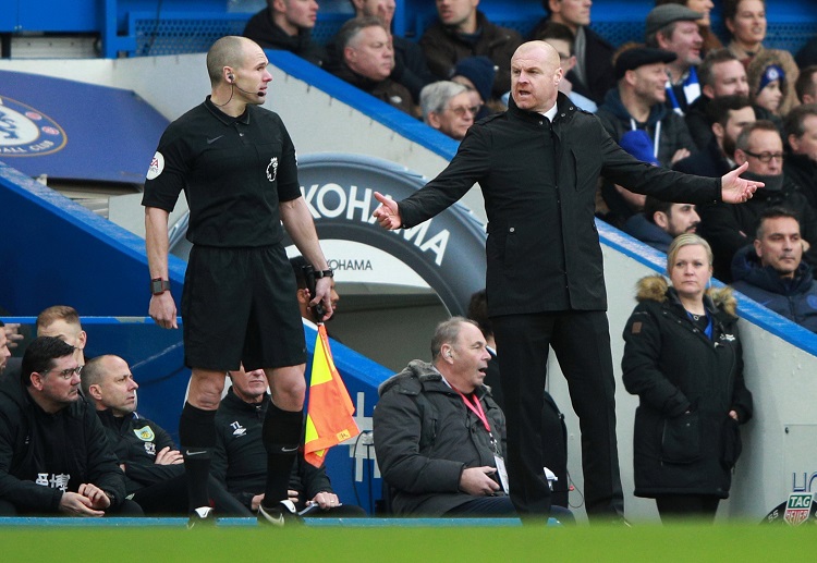 Sean Dyche and Burnley squad are left disappointed following their Premier League defeat to Chelsea