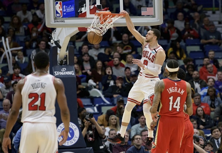 Zach Lavine will lead the Bulls to another NBA match, this time against the Pistons