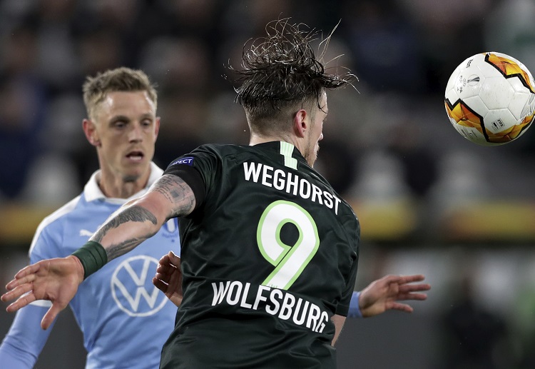 Wolfsburg's Wout Weghorst ( 11) enters the top five scorers in Bundesliga this season