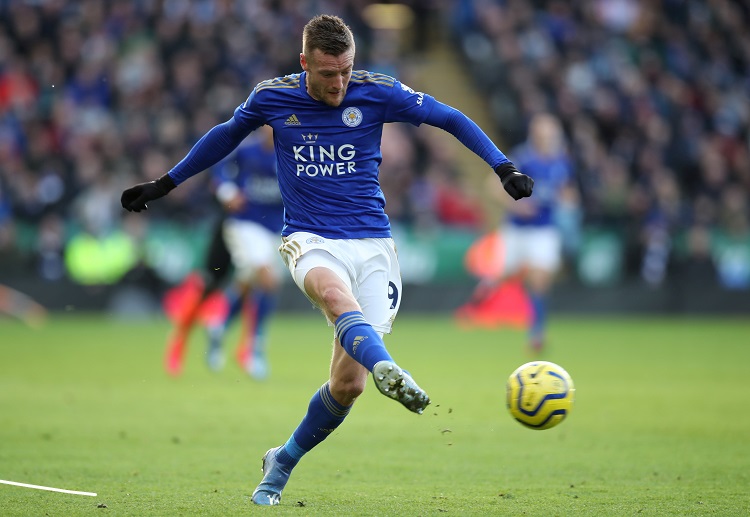 Jamie Vardy tops the Premier League scoring chart with 19 goals