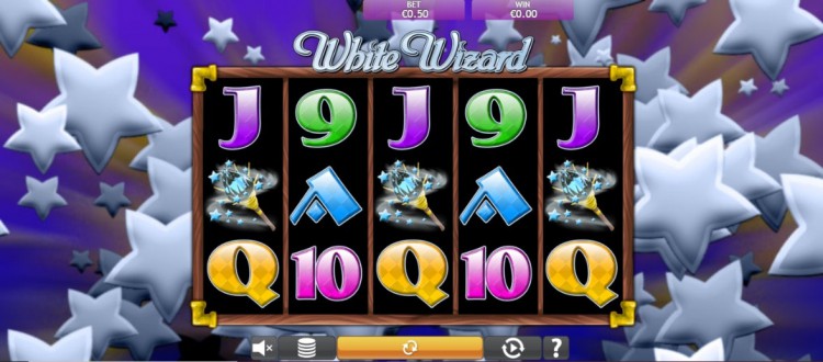 White Wizard has a various card logos along with the magic wand and many more
