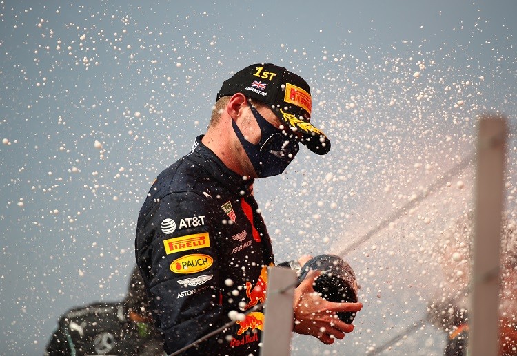 Red Bull racer Max Verstappen beats the Mercedes duo to win the 70th Anniversary Grand Prix