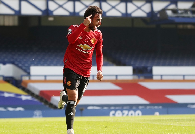 Bruno Fernandes has been named Man-of-the-Match in Man United's Premier League game vs Everton