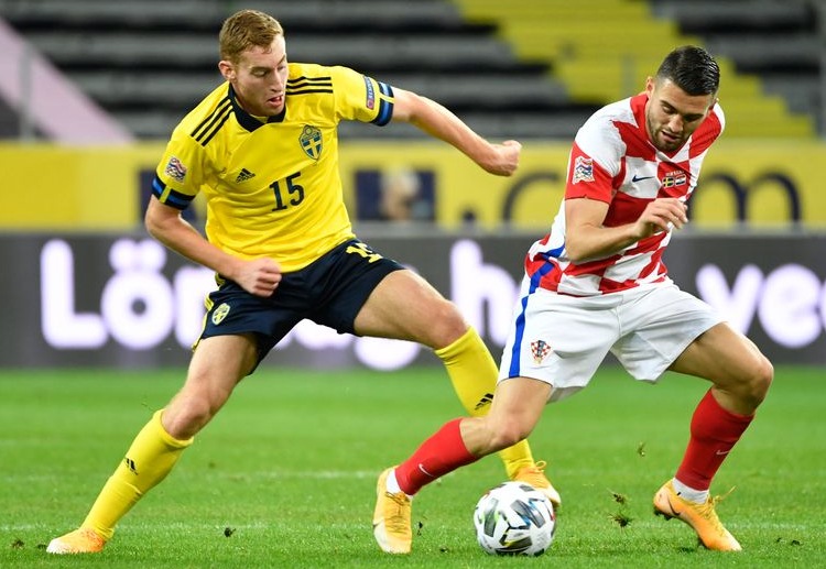 Dejan Kulusevski scores a first-half to give Sweden an early lead against Croatia in UEFA Nations League game