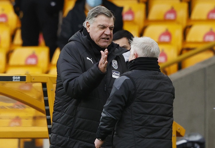 Sam Allardyce celebrates with Sammy Lee to West Brom's 3-2 derby victory at Wolves in the Premier League