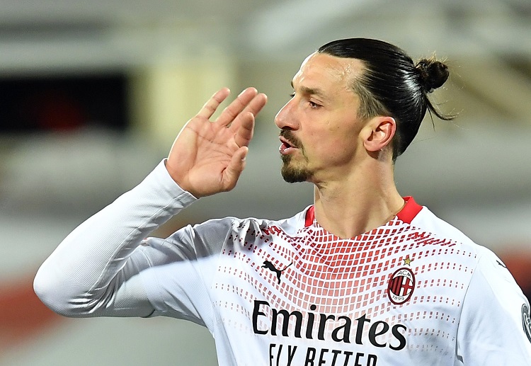 Zlatan Ibrahimovic scored the opening goal for AC Milan during their Serie A clash with Fiorentina