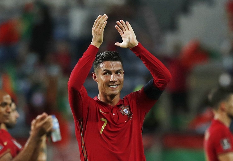 Portugal’s Cristiano Ronaldo celebrates after his side win the World Cup 2022 qualifying match