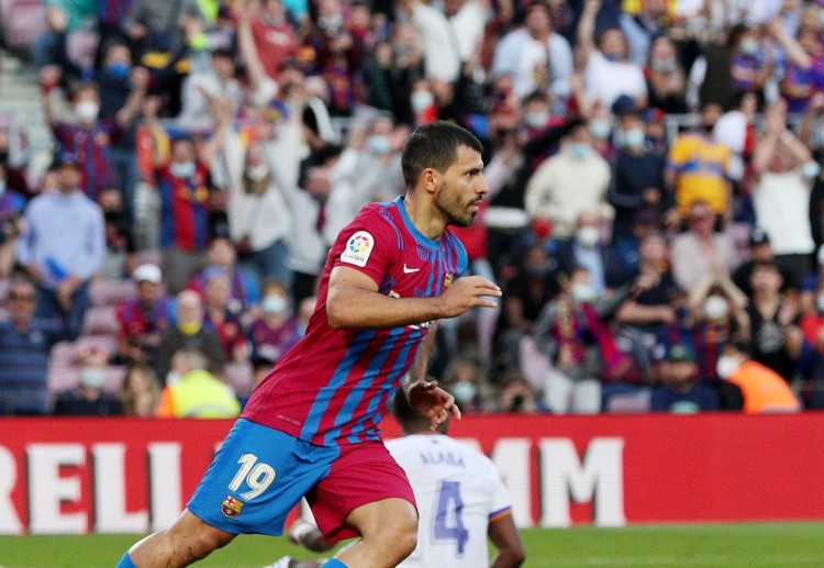 Sergio Aguero scored his first goal for Barcelona in the La Liga