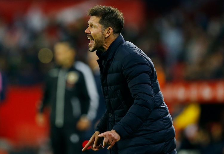 Diego Simeone is dejected after Atletico Madrid suffered their third consecutive defeat in La Liga