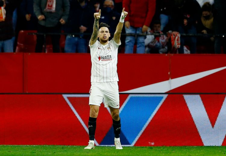 Lucas Ocampos scores a late winning goal for Sevilla to beat Atletico Madrid, 2-1, in recent La Liga match