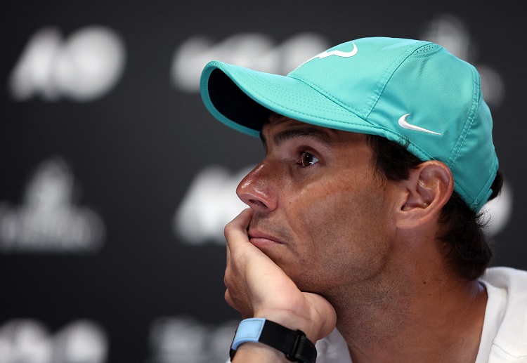 Rafael Nadal during a recent Australian Open press conference interview
