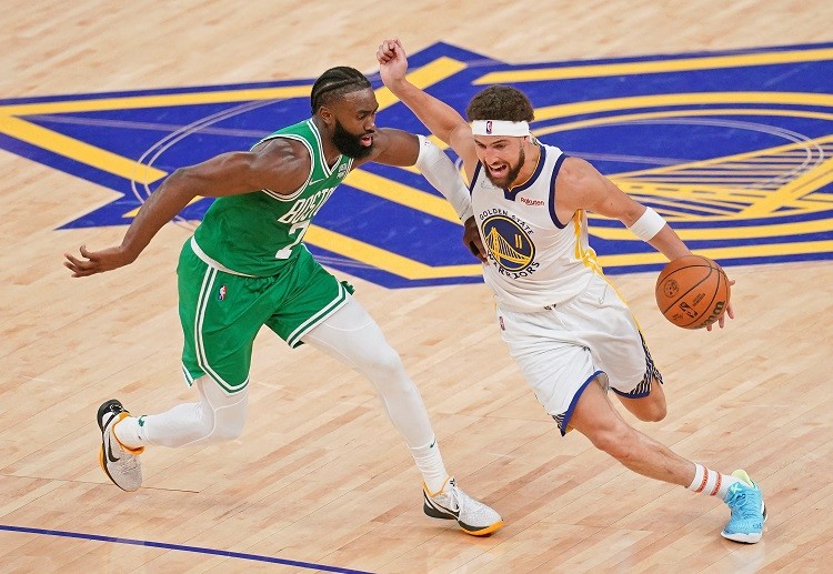 Golden State Warriors guard Klay Thompson during the NBA Game 1 against the Boston Celtics