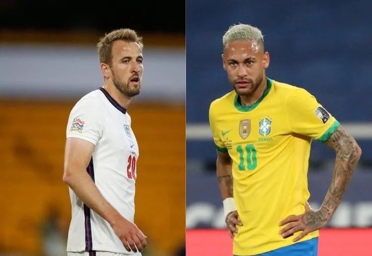 England and Brazil are both aiming to lift the World Cup 2022 trophy