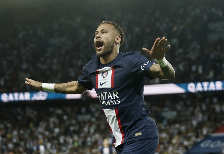 Neymar is delighted to score for Paris Saint-Germain's Ligue 1 match against Montpellier