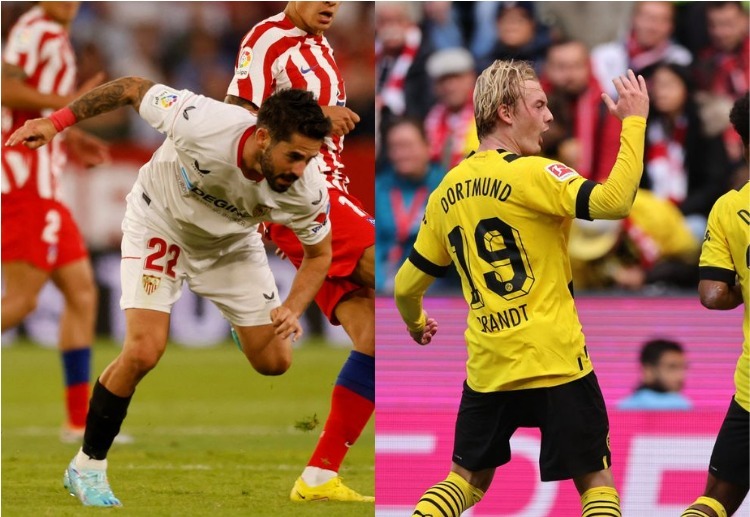 Borussia Dortmund's Julian Brandt and Sevilla's Isco will battle in the Champions League