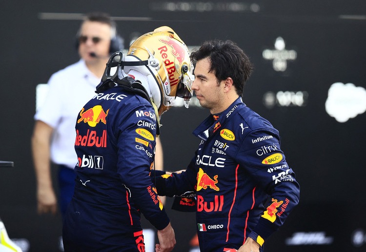 Sergio Perez seems disappointed towards Red Bull teammate Max Verstappen after the 2022 Sao Paulo Grand Prix incident