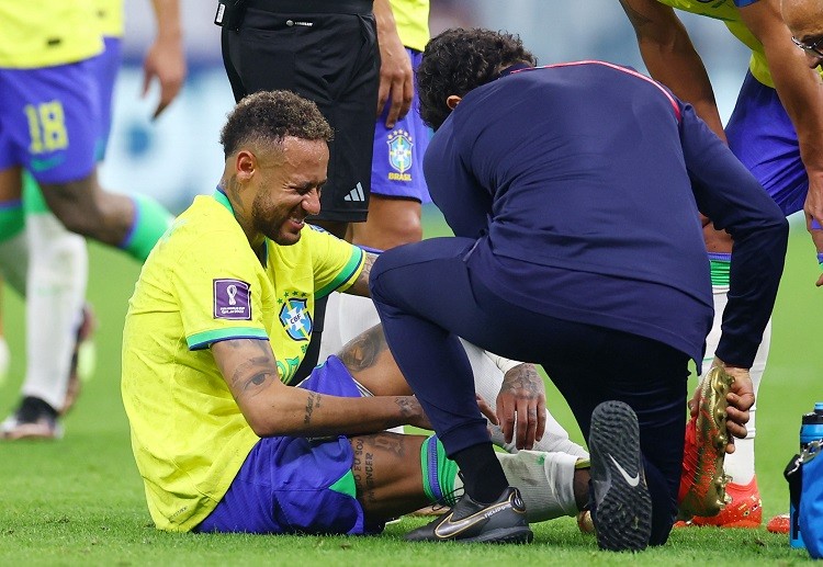 Neymar limped off as he suffered an ankle injury during the World Cup 2022 match between Brazil and Serbia