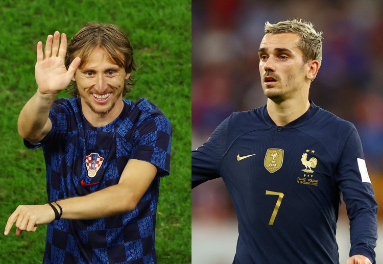 Croatia's Luka Modric and Antoine Griezmann of France will feature at the World Cup 2022 quarterfinal stage