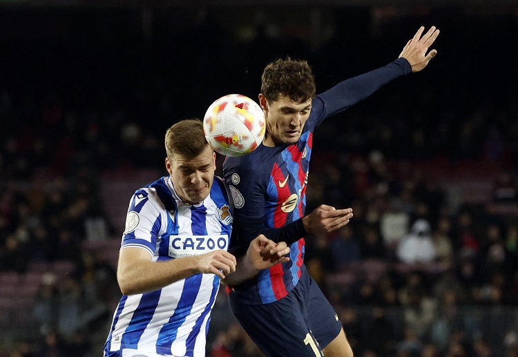 Real Sociedad forward Alexander Sorloth missed an opportunity to score in their La Liga match against Barcelona