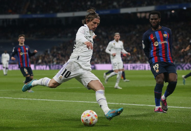 Luka Modric is back in action in La Liga after serving one match ban