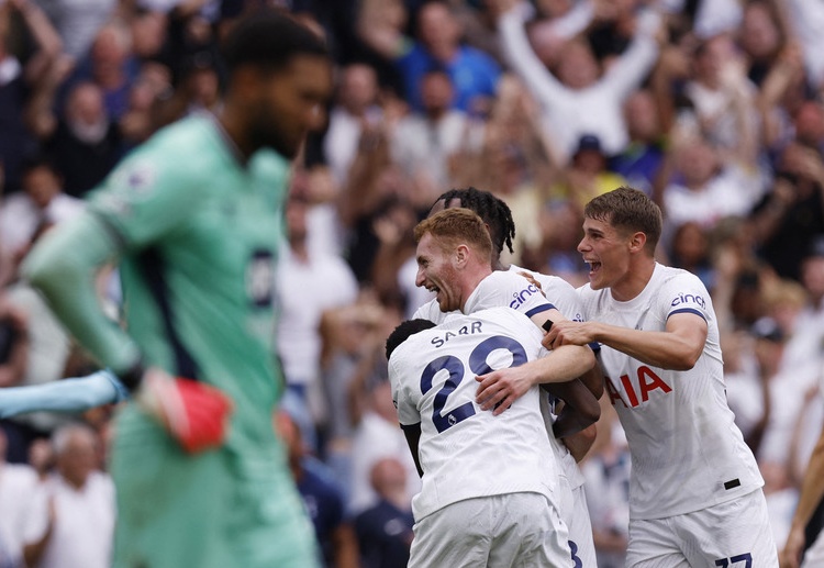 Dejan Kulusevski scores the winning goal in Tottenham's 2-1 Premier League win over Sheffield United
