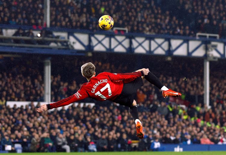 Alejandro Garnacho scored on the 3rd minute of Manchester United's Premier League win against Everton